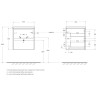 База под раковину BELBAGNO KRAFT-500-2C-SO-RT подвесная с двумя выкатными ящиками, Rovere Tabacco, 500x460x500 мм