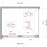 Душевой уголок BELBAGNO SOFT_CLOSE-1-AH-1-100/80-C-Cr