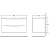Тумба Rovere Moro 89,6 см BELBAGNO MARINO MARINO-900-2C-SO-RW-P
